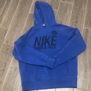 NIKE HOODIE TRACK & FIELD  LARGE BLUE